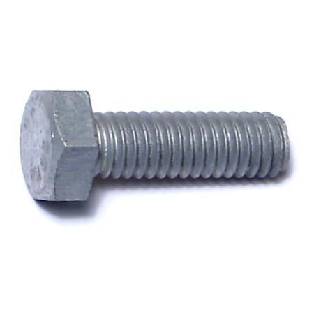 5/16-18 Hex Head Cap Screw, Hot Dipped Galvanized Steel, 1 In L, 100 PK